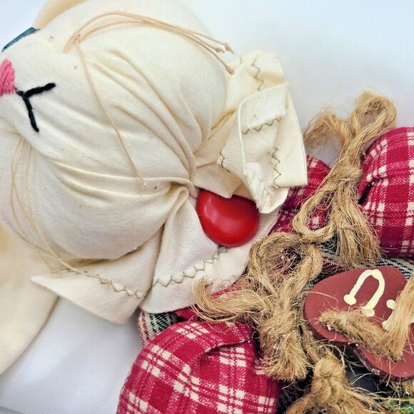 Vintage Christmas Primitive Decorations Handmade Doll Rustic Ornaments Folk Art - Picture 8 of 13